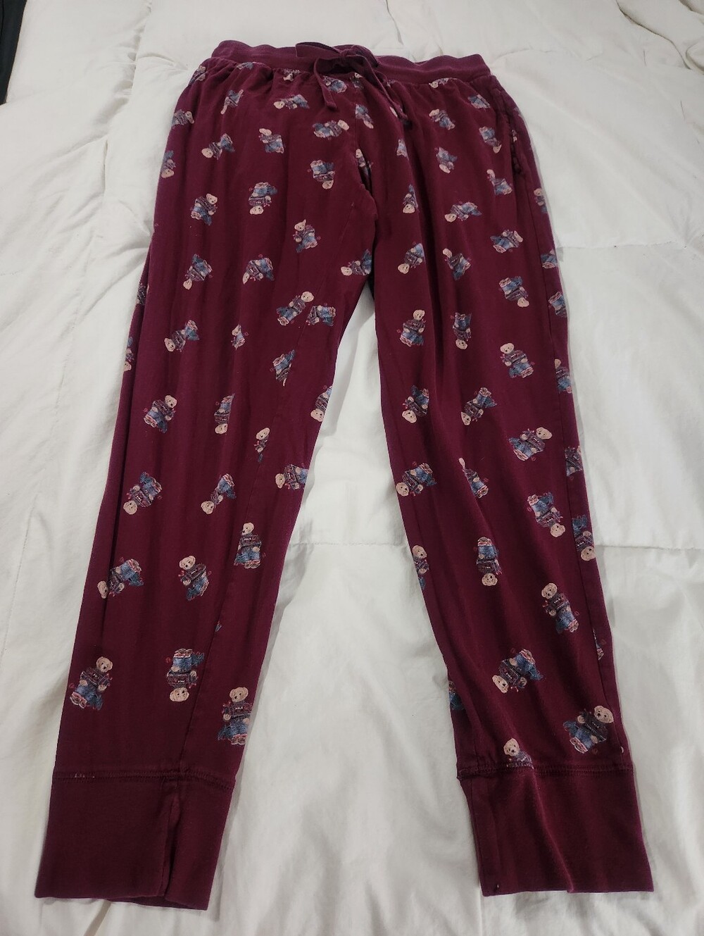 Polo Ralph Lauren wine-colored Polo Bear Woven Pajama Pants size M